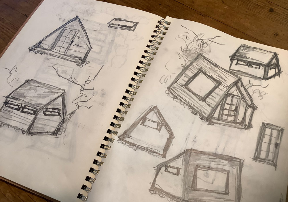 オーナーK様による手描きの小屋イメージスケッチ