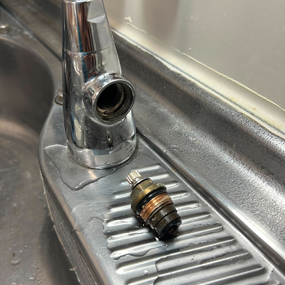 外れた古いスピンドル