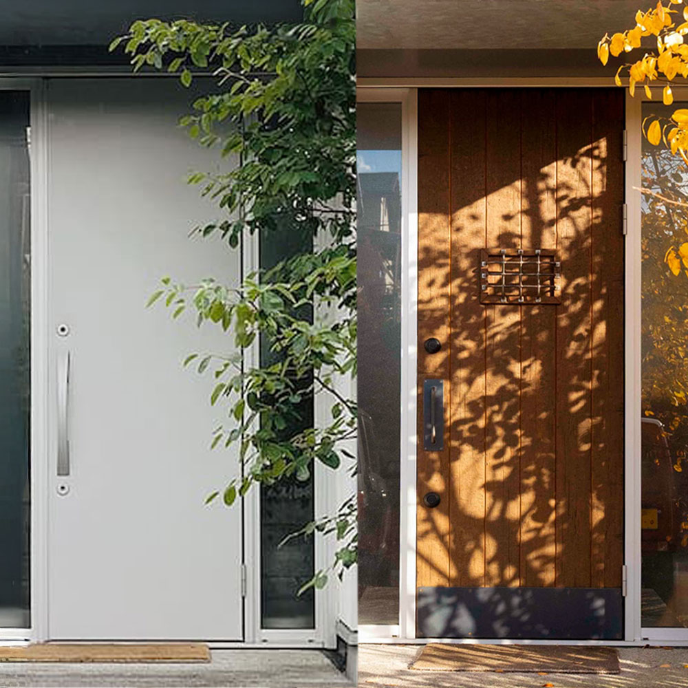 『壁を壊さず1日でアルミから木製玄関ドアへ』枠を活かす賢いドアリノベ