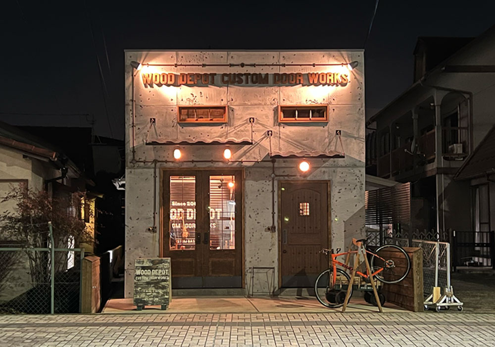 完成したWOOD DEPOTショールームの外観