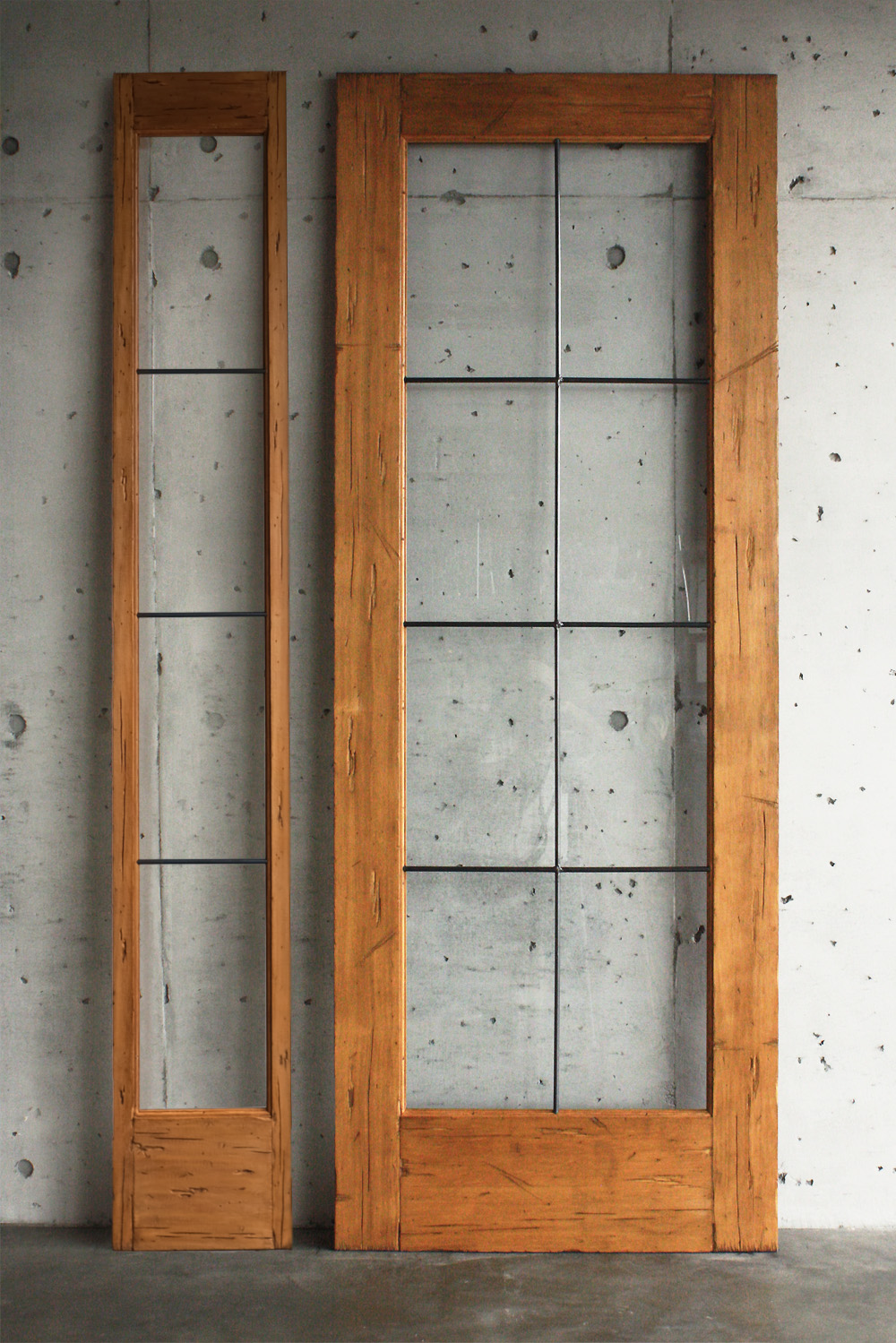 木製室内ドア　親子　アイアン格子　 ID-875