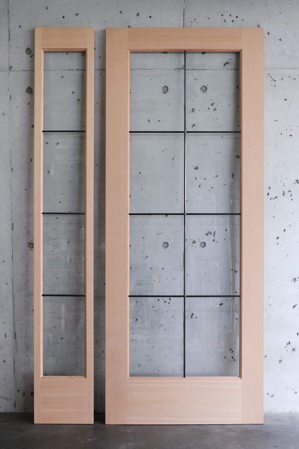 木製室内ドア　親子　アイアン格子　ID-887