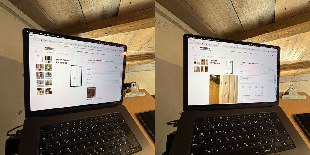 実際にあった、注文に迷っていたお客様のエピソード ドアを固定する枠や加工オプションの最終チェック