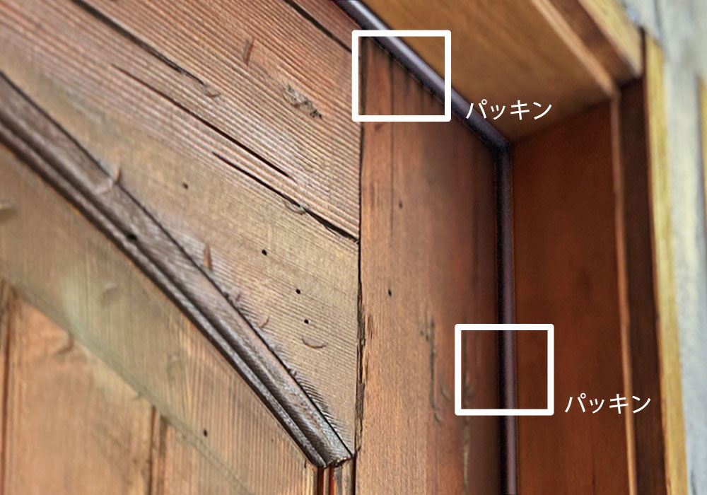 気密パッキンによる騒音軽減効果のイメージ