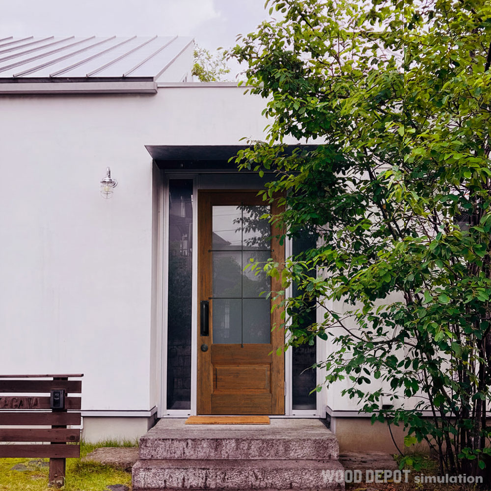 「想像」を「確信」に変えるために AI合成による玄関ドア設置後のイメージ
