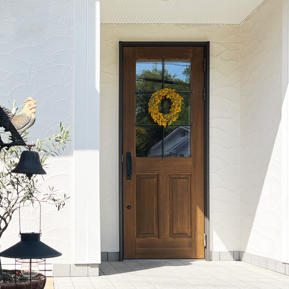 サイズオーダー木製玄関ドア　WORKS　施工実例