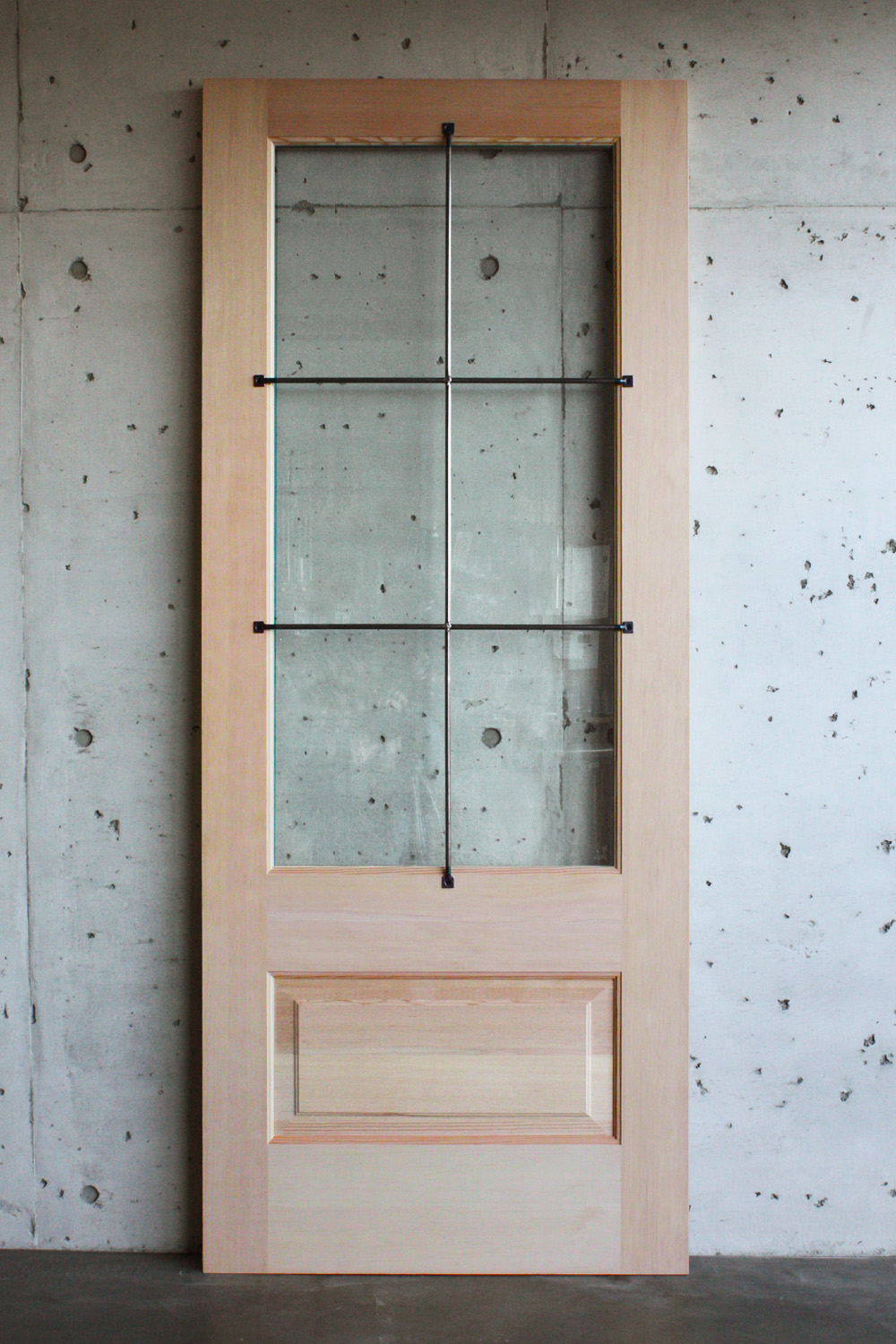 木製玄関ドア アイアン格子 ID-1082