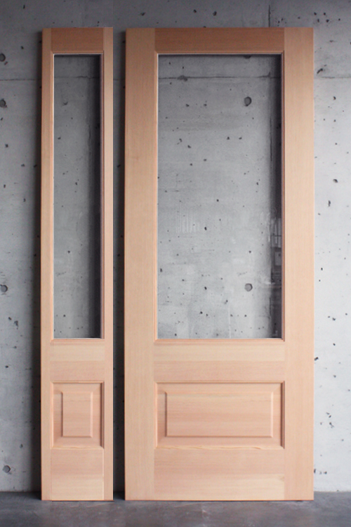 木製玄関ドア 親子 ID-1084