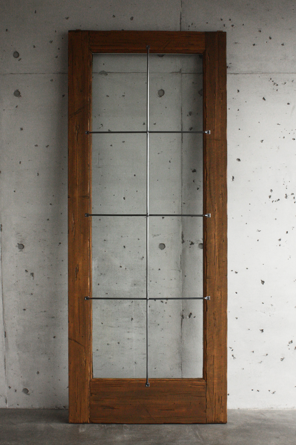 木製玄関ドア アイアン格子 ID-865