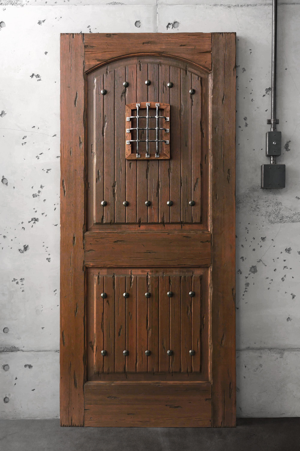 木製玄関ドア グリル　ID-870