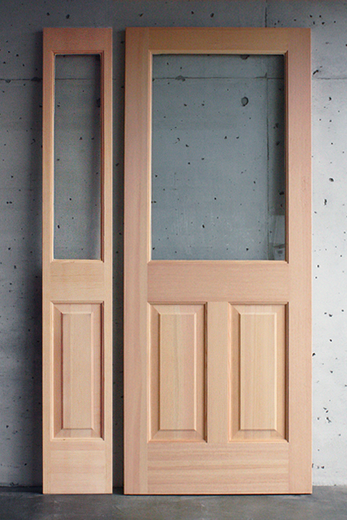 木製玄関ドア 親子 ID-942