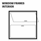 【室内窓用】上部押し開き窓枠セット(無塗装)・金物