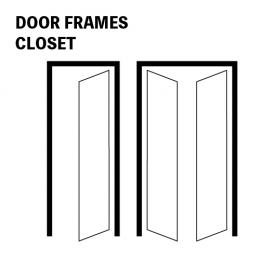 【室内ドア用】クローゼットドア枠(無塗装) / 観音開き / 片開き 兼用