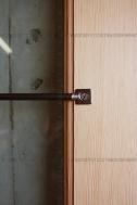 サイズオーダー木製玄関ドア ID-924 アイアン格子