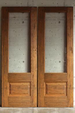 サイズオーダー木製玄関ドア ID-1004 観音開き戸 ヴィンテージフィニッシュ