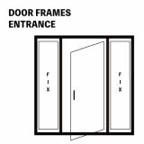 玄関 片開き戸枠セット(FIX+ドア+FIX) ID-1054 ※無塗装・外開き(気密枠)