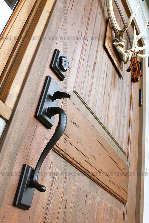 玄関用 ドアノブ ブルックリン アイアンブラック色 木製ドアの全国通販 Wood Depot Custom Door Works